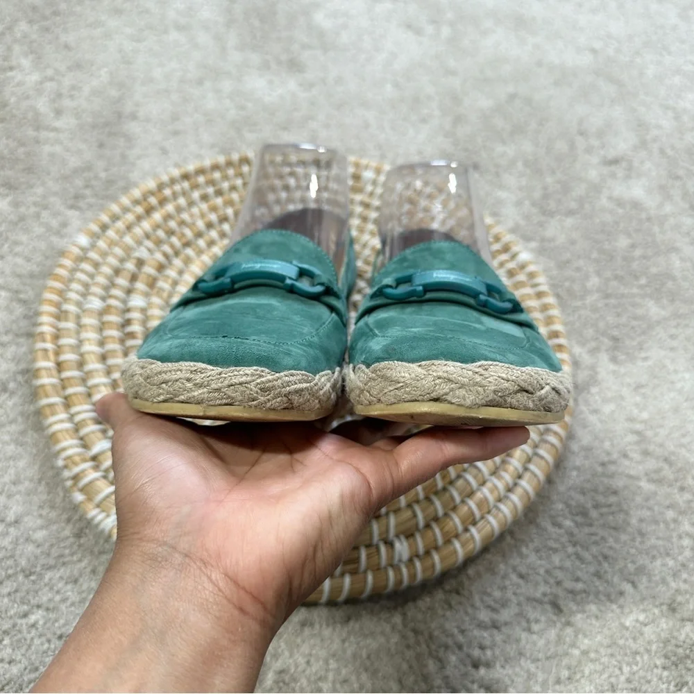 Salvatore Ferragamo Women’s Gancini Espadrilles Flats Shoes Slip On Suede 8B